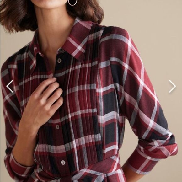 Soft Surroundings Gayle Tartan Plaid Belted Maxi Dress NWT Petite and Plus Sizes - Picture 5 of 5